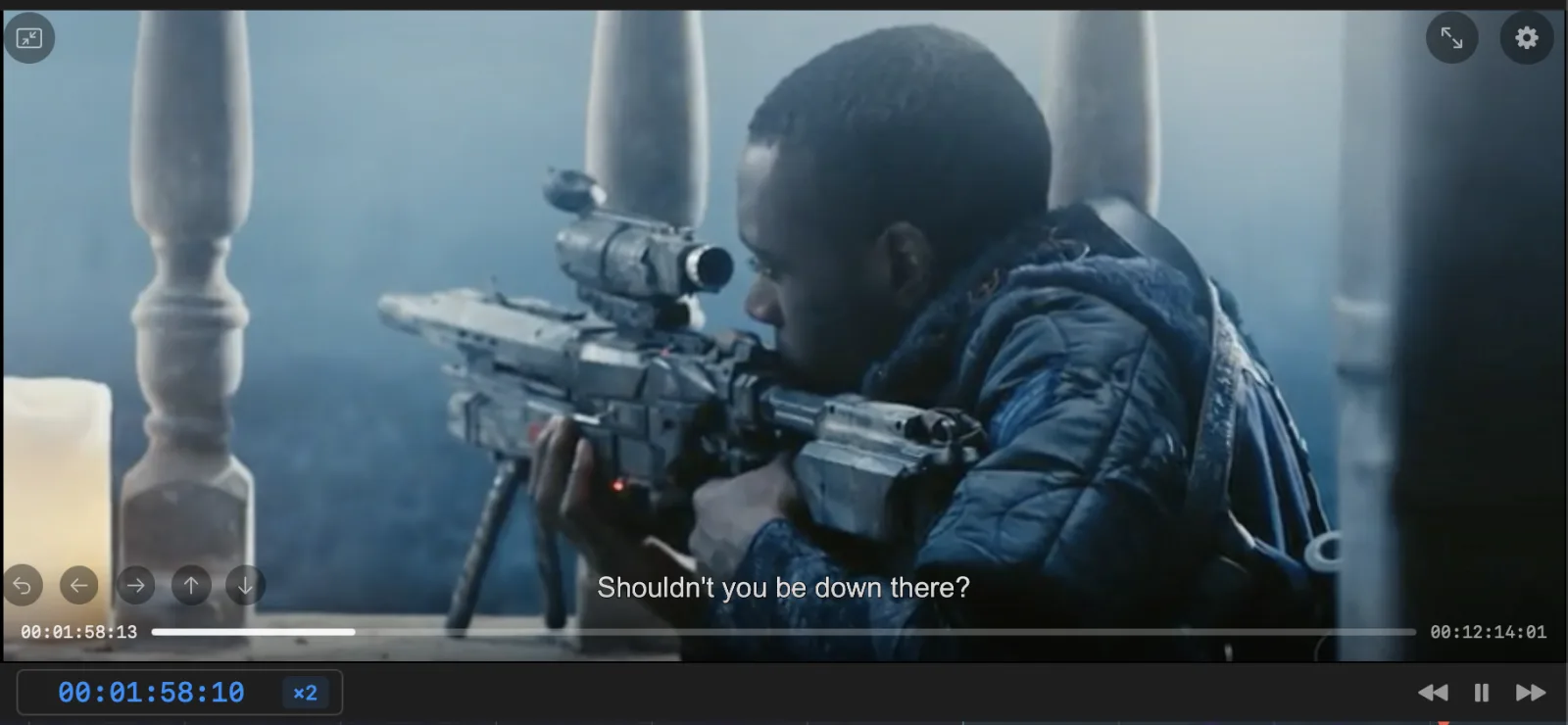 Video player with subtitle overlay