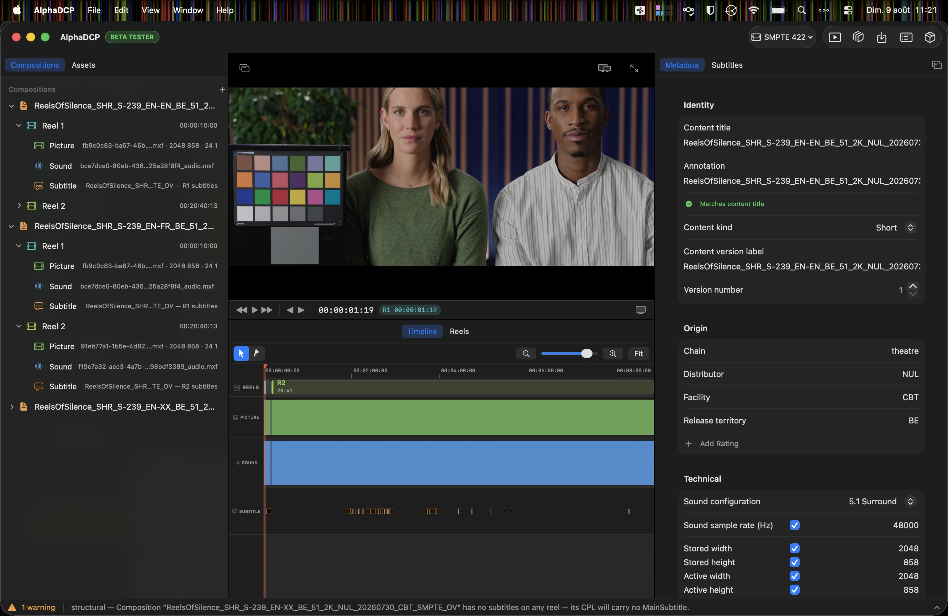 AlphaDCP main window